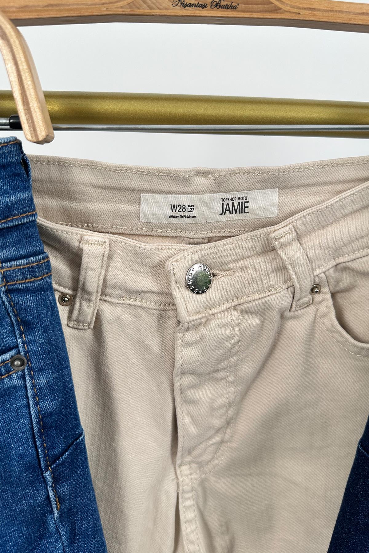 Topshop Jamie Push Up Efektli Power Likra Soft Touche Jean Taş