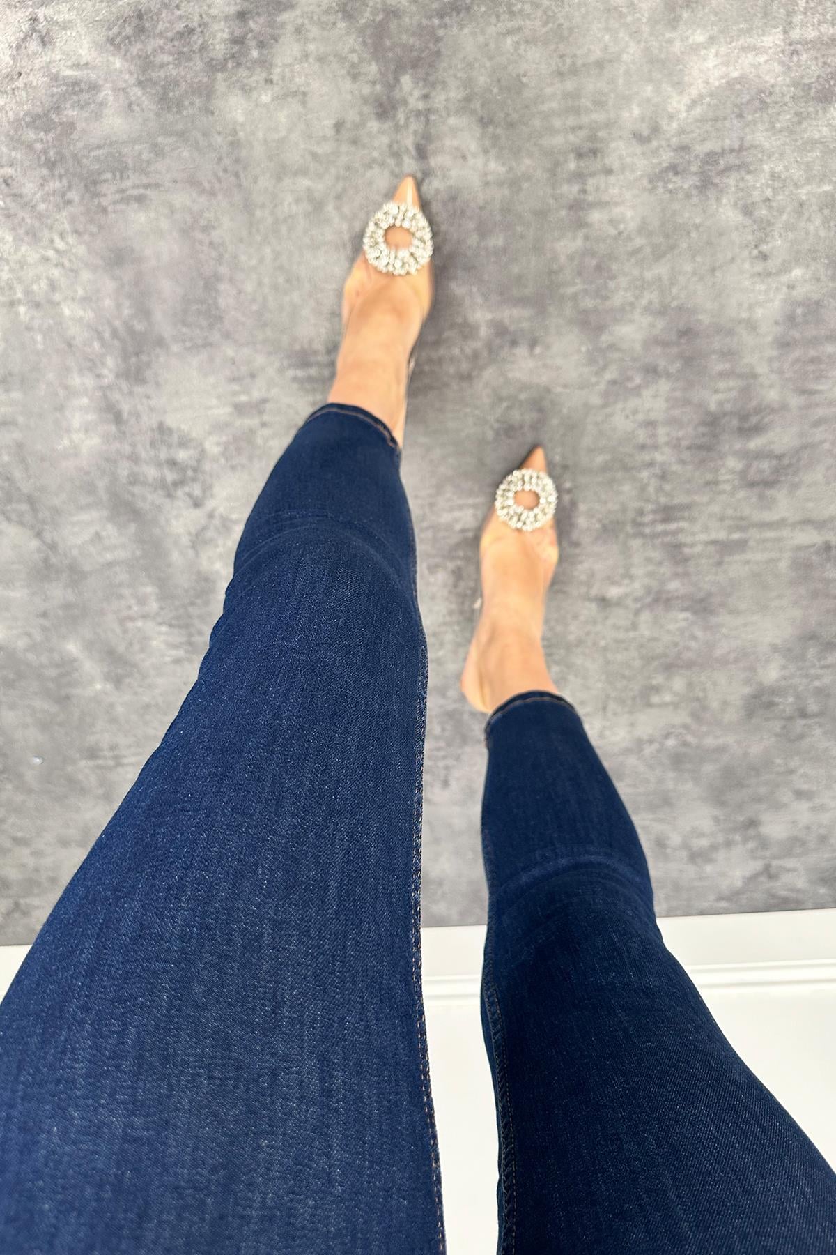 Topshop Jamie Push Up Efektli Power Likra Soft Touche Jean Lacivert