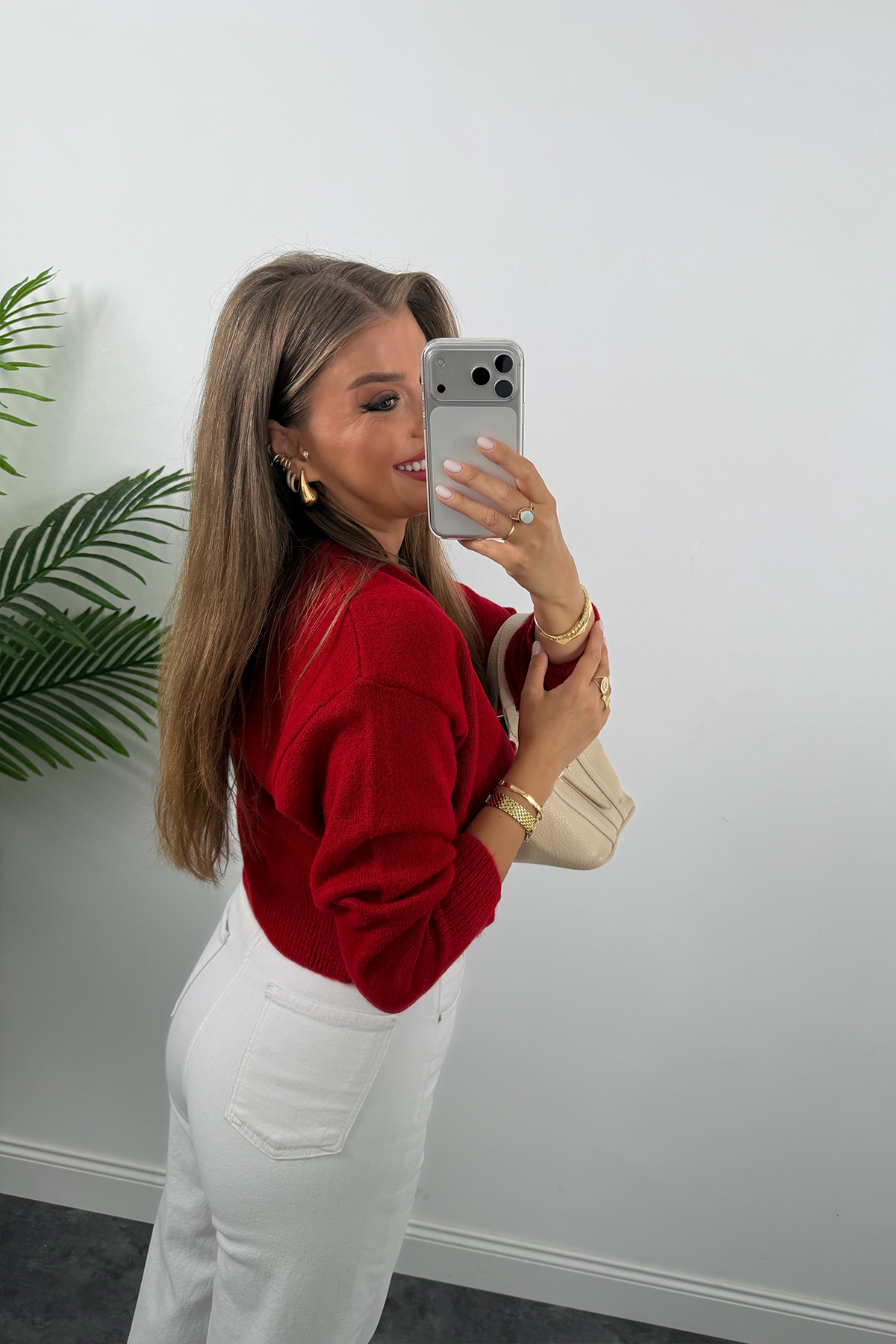 Yumoş Basic Hırka Kırmızı