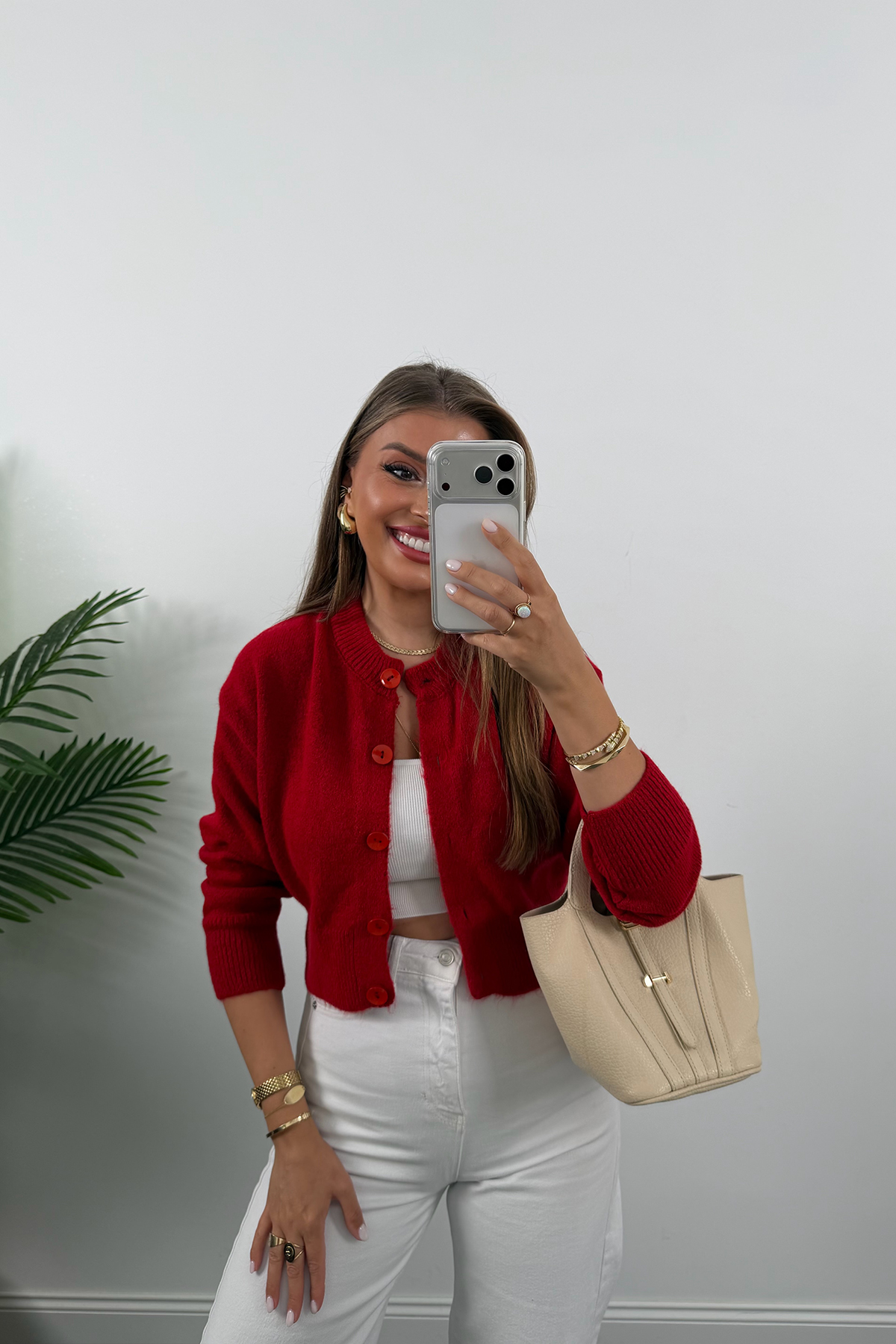 Yumoş Basic Hırka Kırmızı