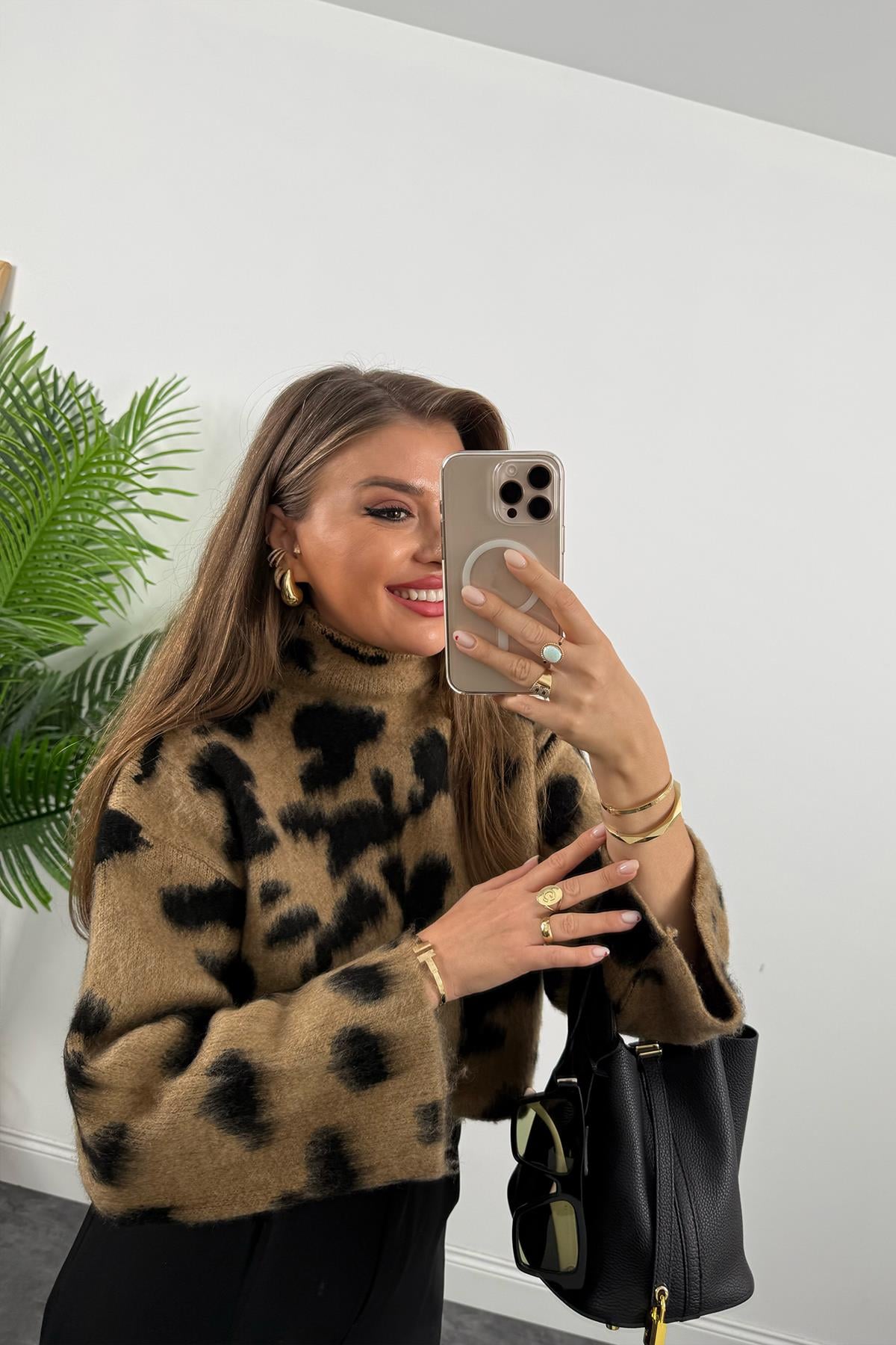 Yumoş Şardonlu Siyah Camel Balıkçı Kazak