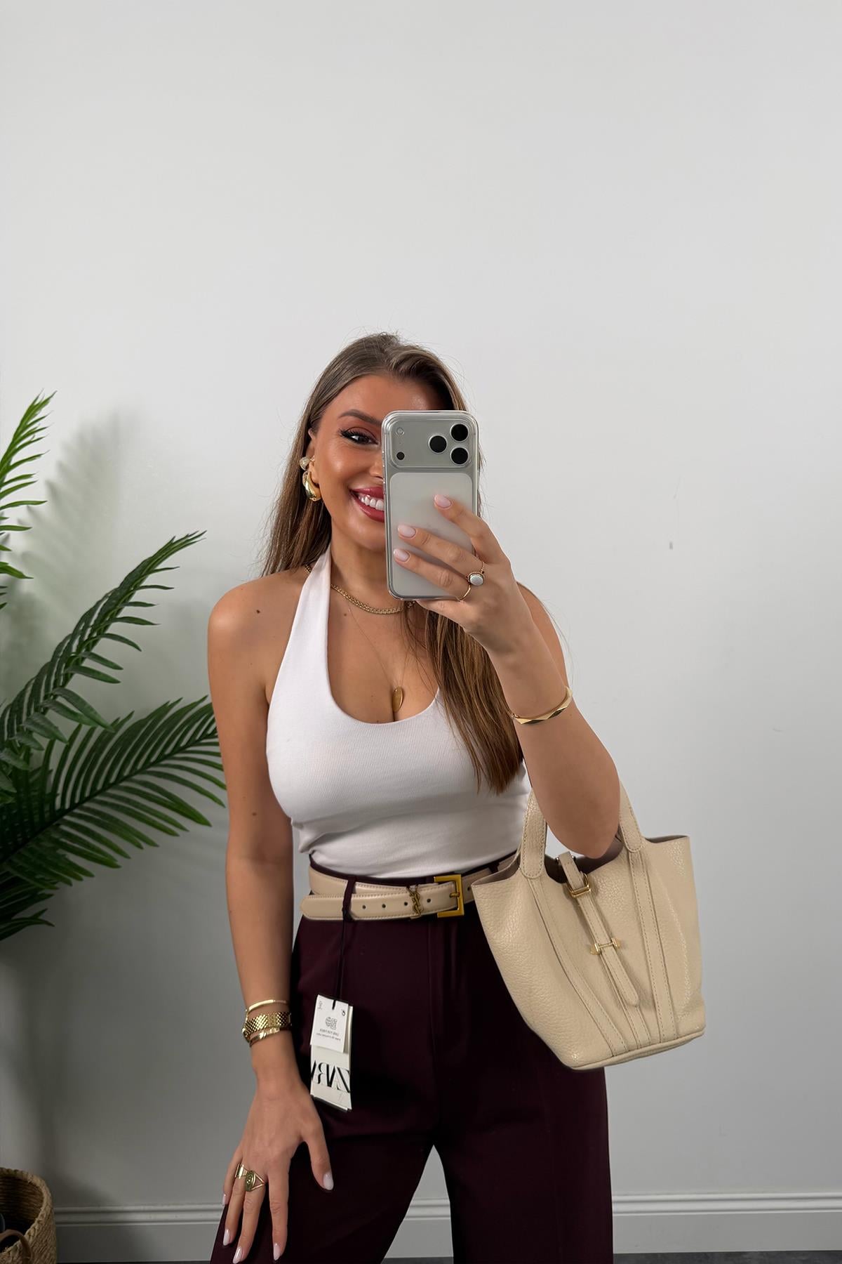 Zra Model Pileli Dökümlü Palazzo Bordo