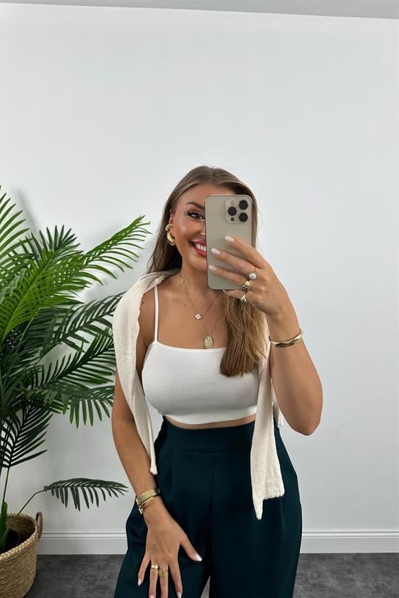 1. Sınıf Kalite Oysh Kumaş Beli Lastikli Harem Pantolon Zümrüt 