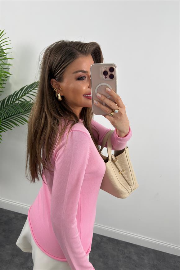 1. Sınıf Kalite Organik Kumaş Baharlık Basic Triko Tatlı Pembe