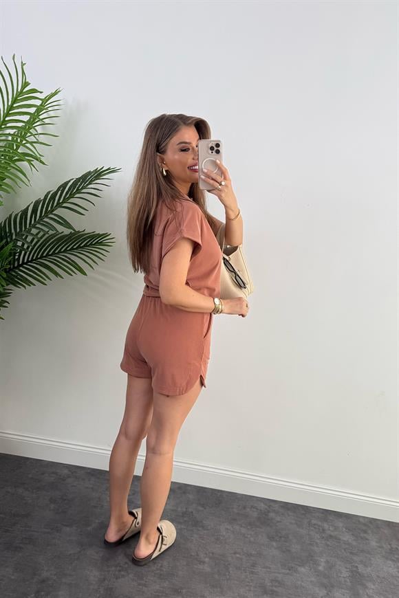 1. Sınıf Kalite İthal Pike Modal Kumaş Kısa Kollu Şort Takım Somon