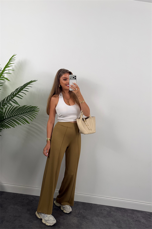 1. Sınıf Kalite İthal Model Kumaş Likralı Pantolon Olive 