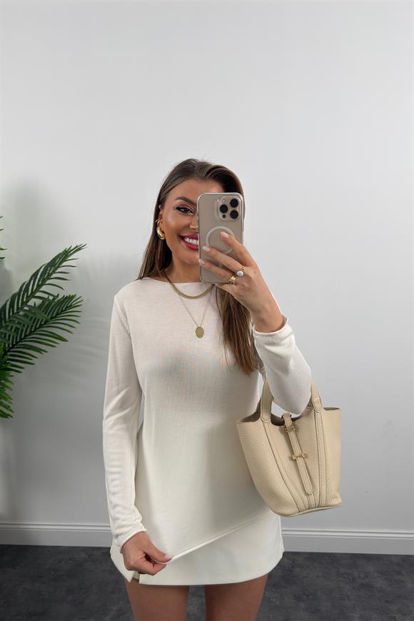 1. Sınıf Kalite Organik Kumaş Baharlık Basic Triko Ekru