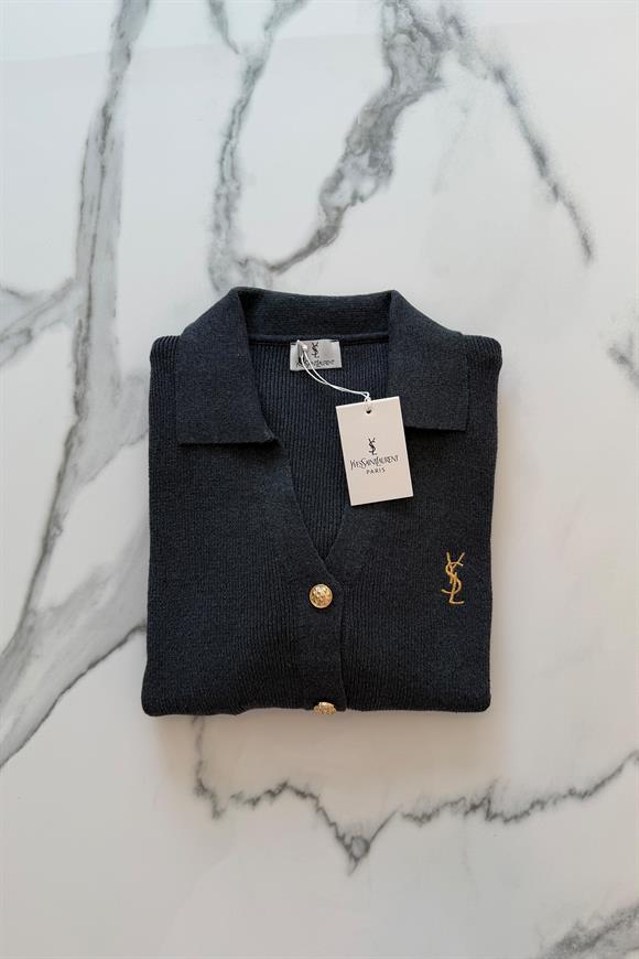 1. Sınıf Kalite Marka Model Gold Nakışlı Hırka Antrasit