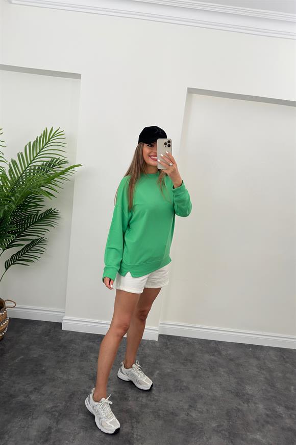 1. Sınıf Kalite Basic Sweat Yeşil