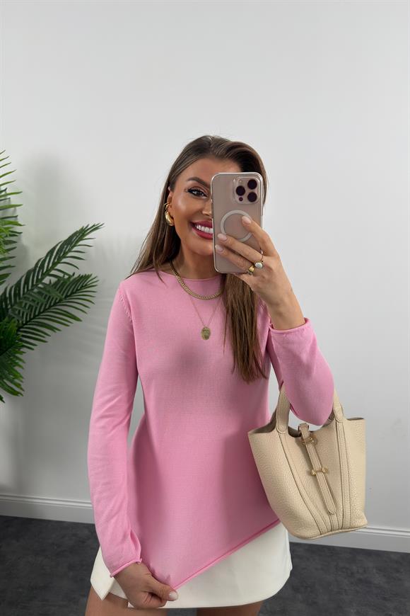 1. Sınıf Kalite Organik Kumaş Baharlık Basic Triko Tatlı Pembe