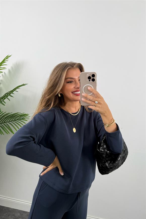 1. Sınıf Kalite İthal Oysh Kumaş Uzun Kol Basic Takım Antrasit