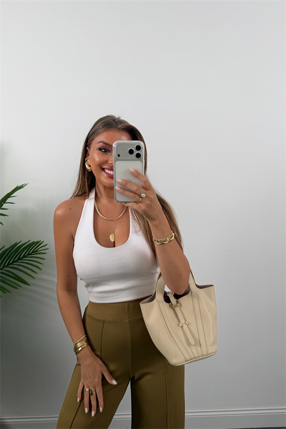 1. Sınıf Kalite İthal Model Kumaş Likralı Pantolon Olive 