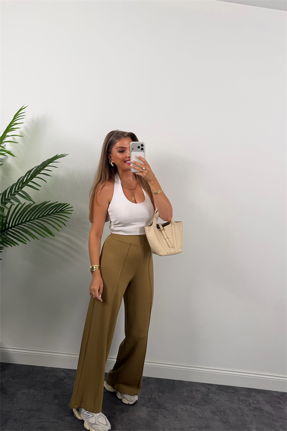 1. Sınıf Kalite İthal Model Kumaş Likralı Pantolon Olive 