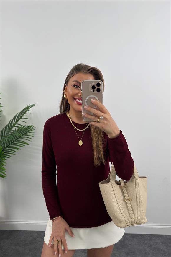 1. Sınıf Kalite Organik Kumaş Baharlık Basic Triko Bordo