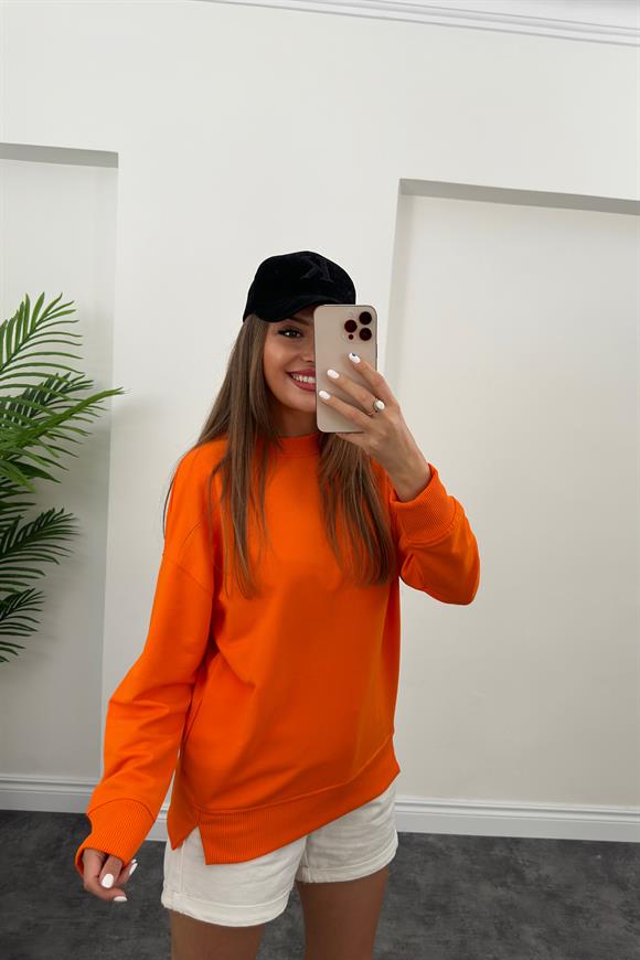 1. Sınıf Kalite Basic Sweat Oranj