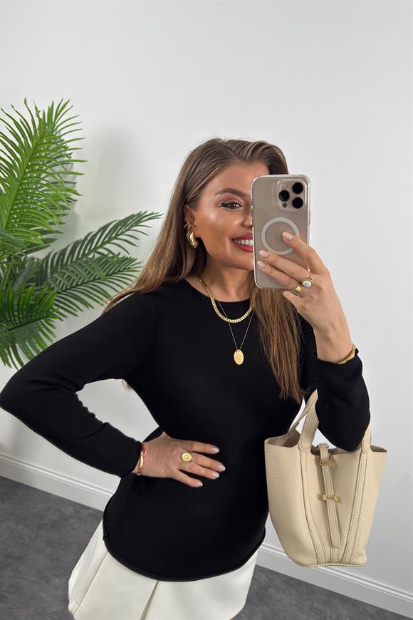 1. Sınıf Kalite Organik Kumaş Baharlık Basic Triko Siyah