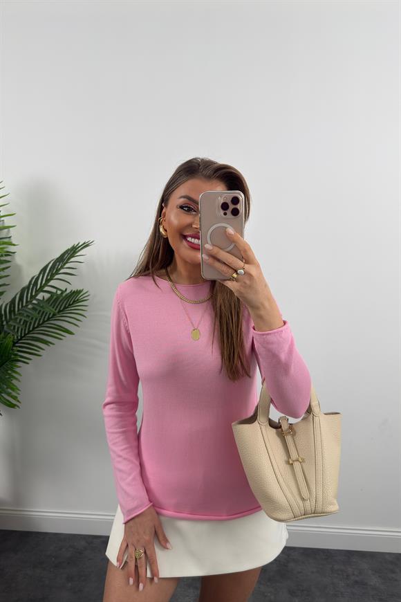 1. Sınıf Kalite Organik Kumaş Baharlık Basic Triko Tatlı Pembe