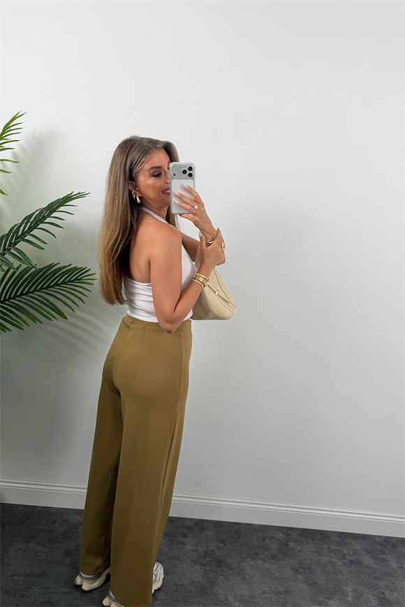 1. Sınıf Kalite İthal Model Kumaş Likralı Pantolon Olive 