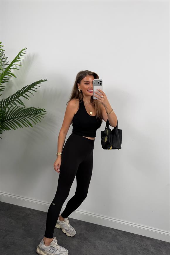 Alo Model Lüx Kalite Soft Touch Tayt Siyah