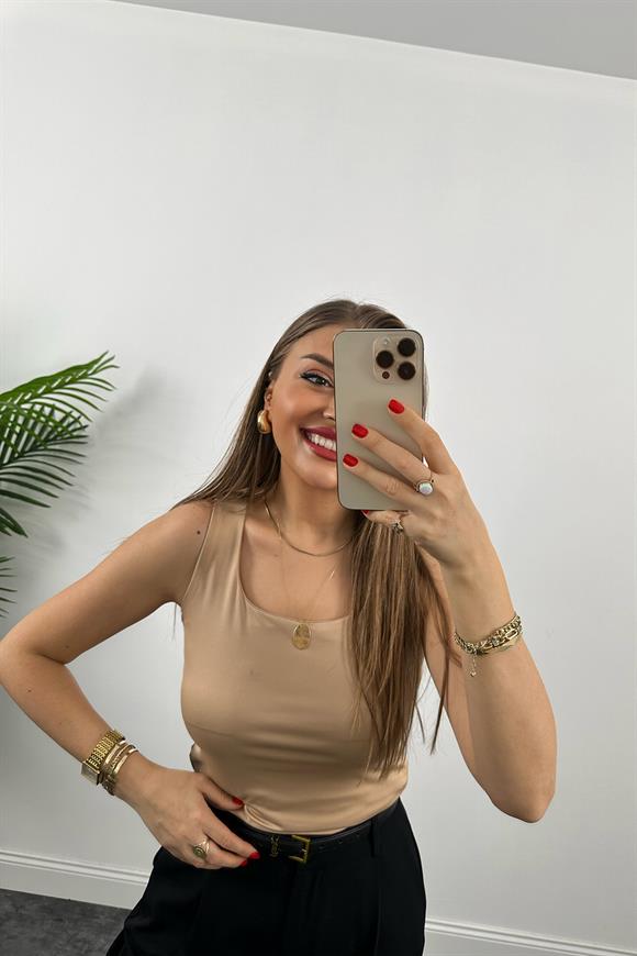 Bebe Marka Likralı Basic Atlet Ten