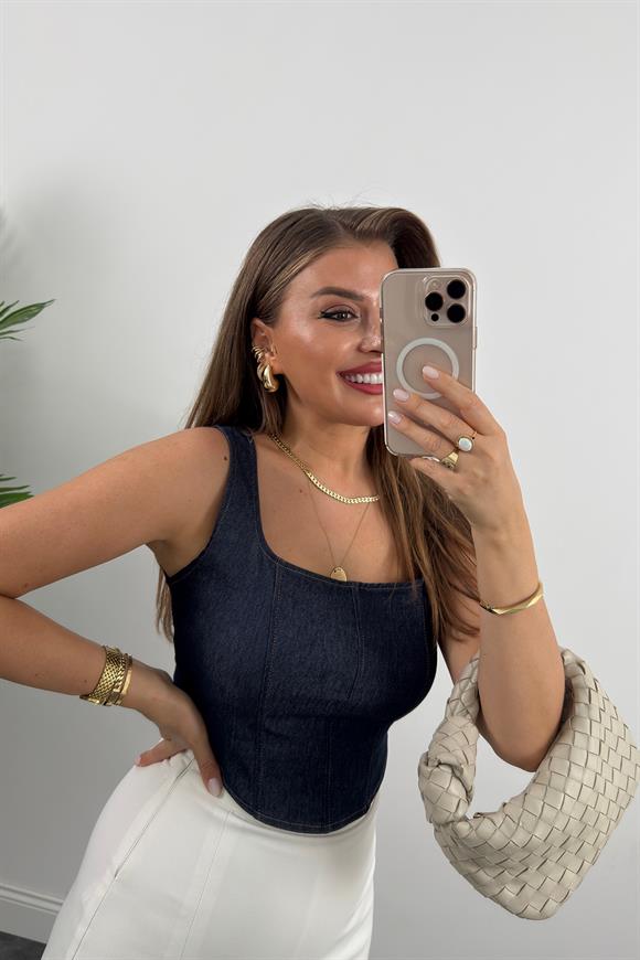 Bebe Marka Likralı Tensel Jean Bluz