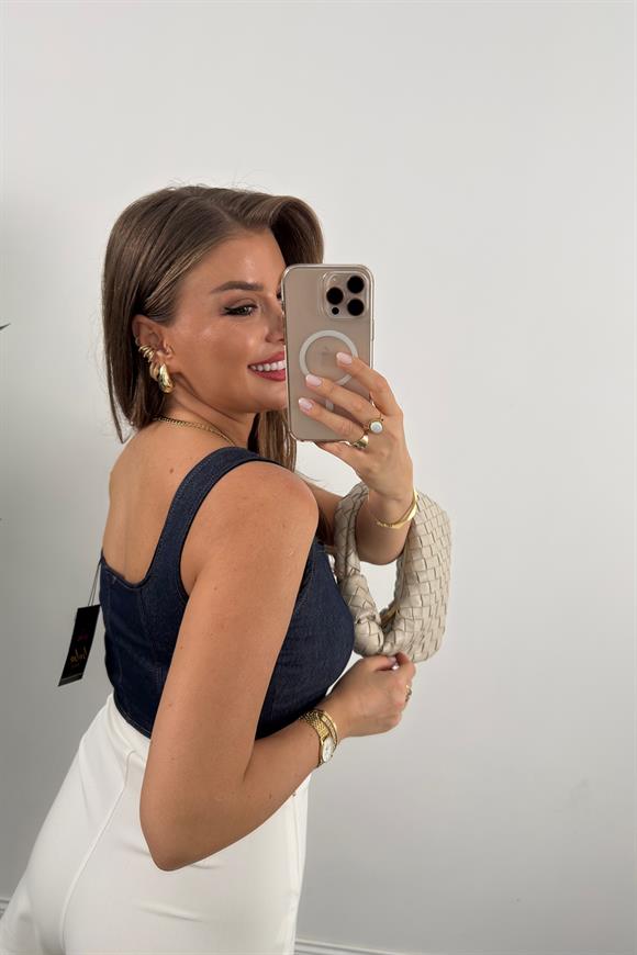 Bebe Marka Likralı Tensel Jean Bluz