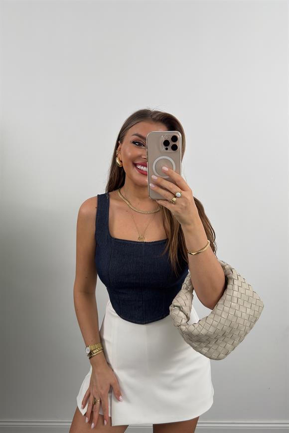 Bebe Marka Likralı Tensel Jean Bluz