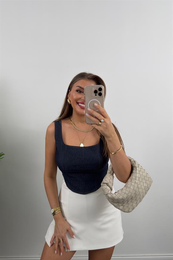 Bebe Marka Likralı Tensel Jean Bluz