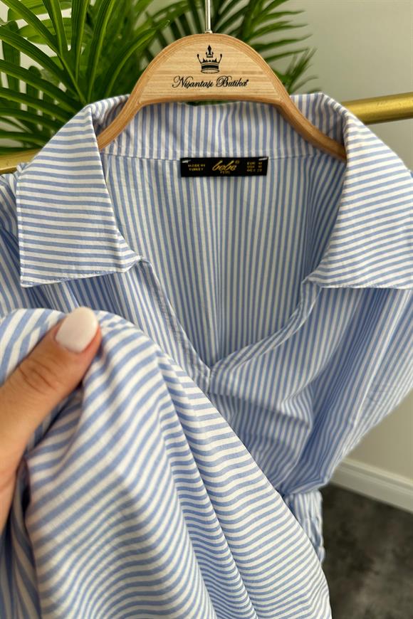 Bebe Marka Lüx Kalite Beli Lastikli Marin Elbise