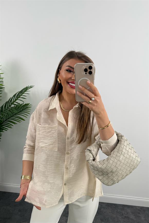 Bebe Marka Lüx Kalite Dantel Efekt Tasarım Gömlek Taş