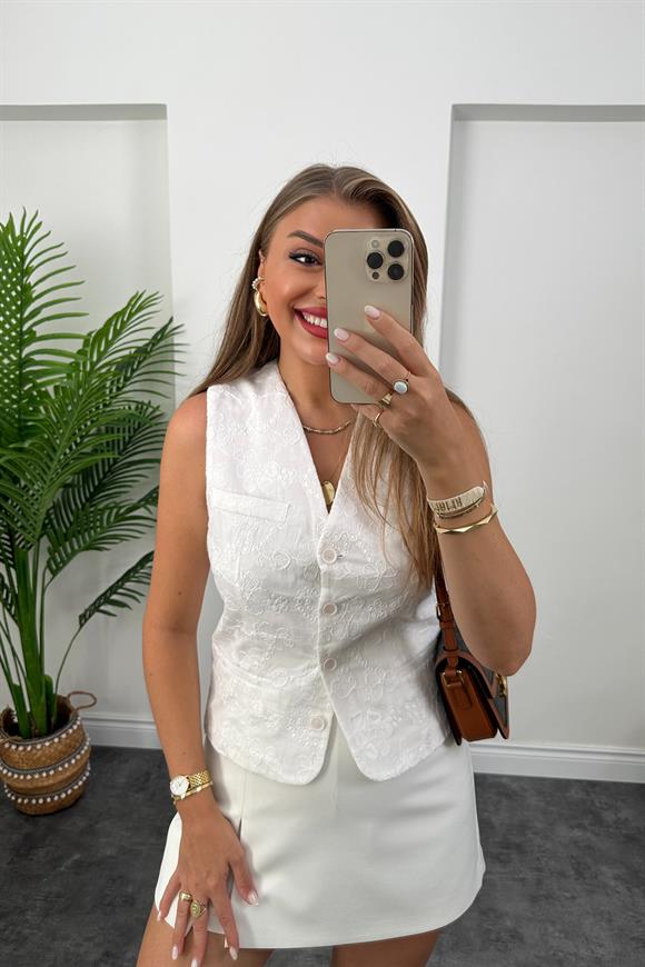 Bebe Marka Lüx Kalite Komple Nakışlı Yelek