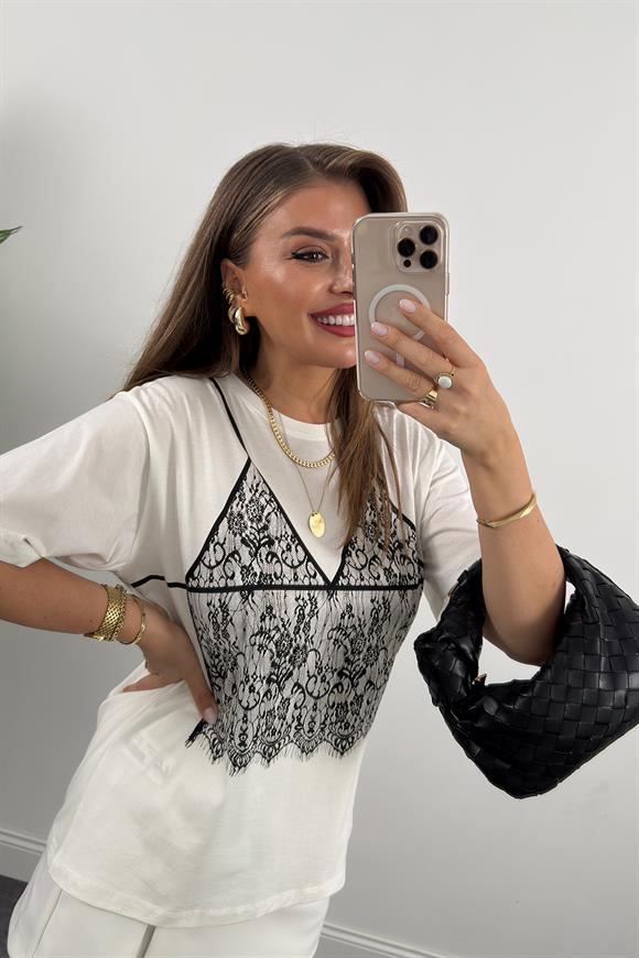 Bebe Marka Tam Pamuklu Tasarım Tshirt