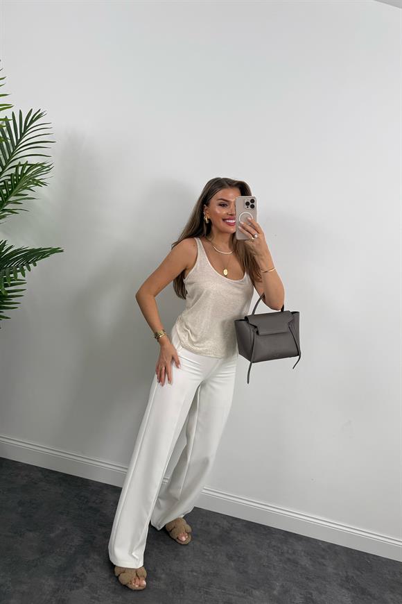 Bebe Premium U Yaka Organik Kumaş Keten Atlet