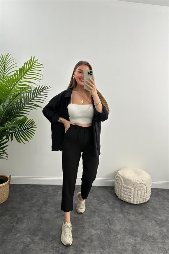 Beli Lastikli Mango Model Atlas Jogger Siyah