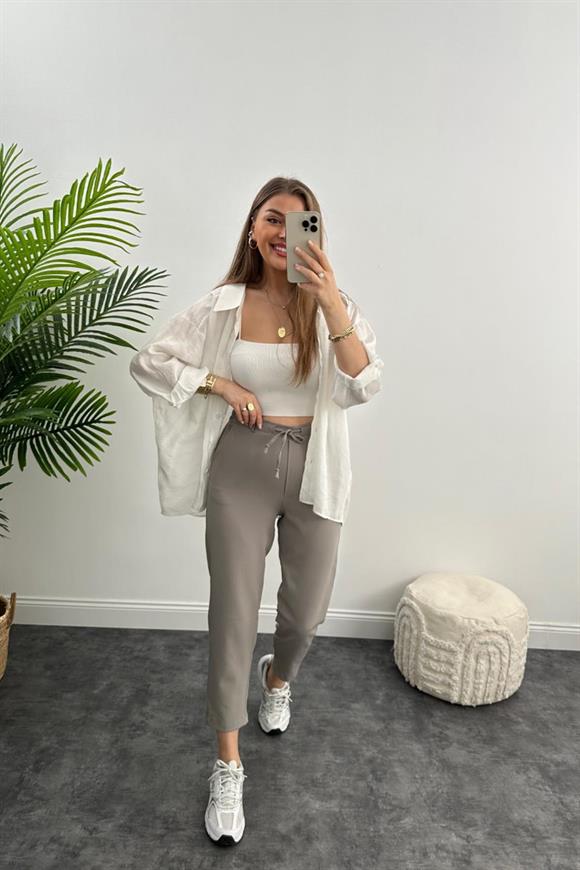 Beli Lastikli Mango Model Atlas Jogger Gri