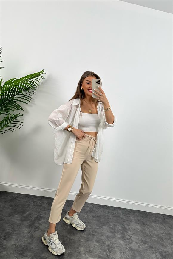 Beli Lastikli Mango Model Atlas Jogger Taş