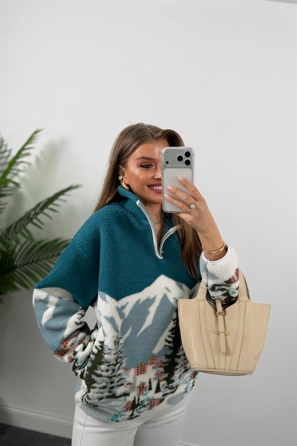 Dön Oysh Model Sırtı Yazılı Polar Sweat