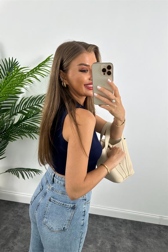 Elit Triko Basic Düğmeli Yelek Lacivert