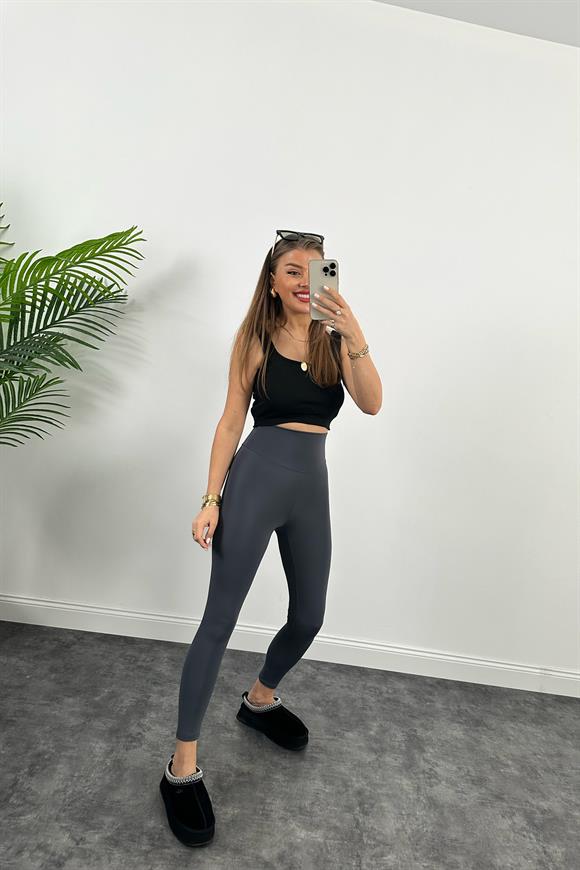 Fit Love Oysh Model İçi Şardonlu Toparlayıcı Tayt Antrasit