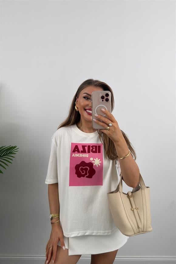 İbiza İkonik Yaz Serisi %100 Pamuklu Tshirt