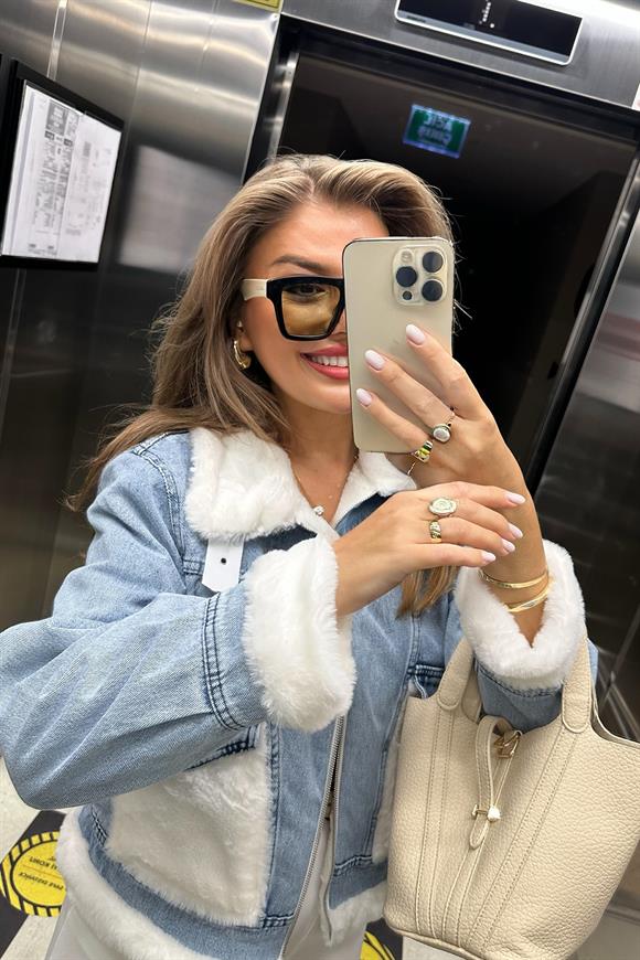 Lüx Kalite İpek Kürklü Premium Jean Mont