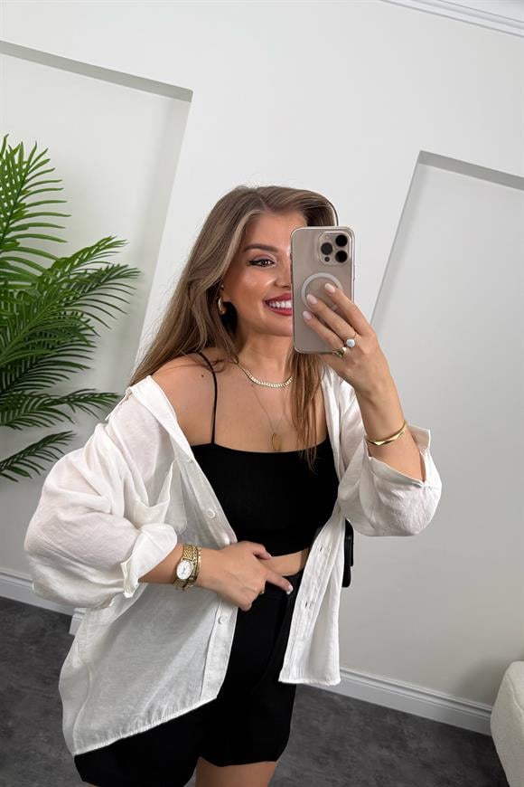 Lüx Kalite Kalın Klasik Kumaş Yüksek Bel Şehir Boy Şort Siyah