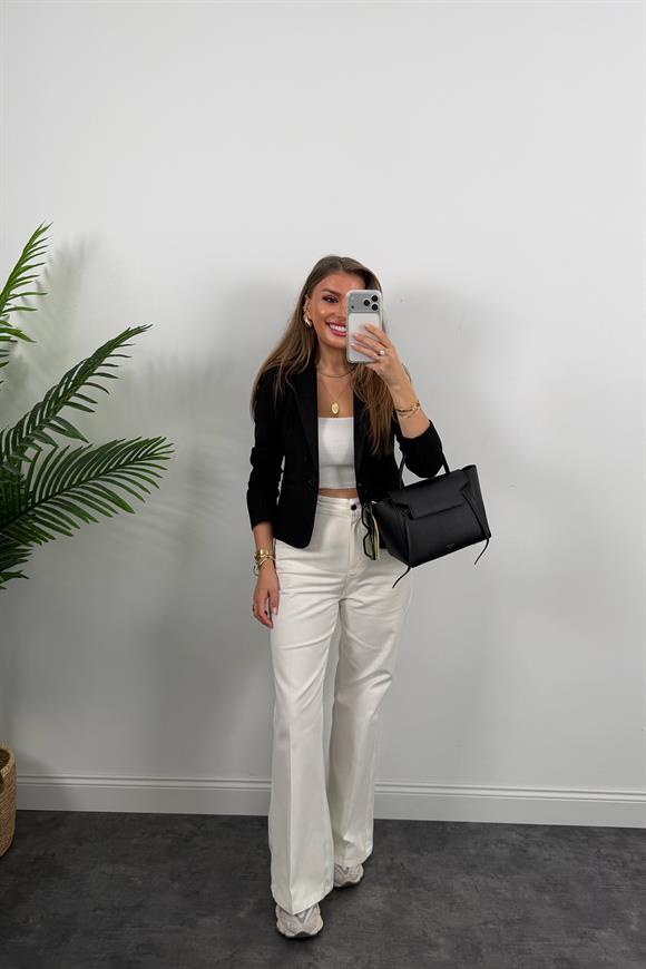 Lüx Kalite Likralı Çelik Kumaş Oturtma Blazer Ceket