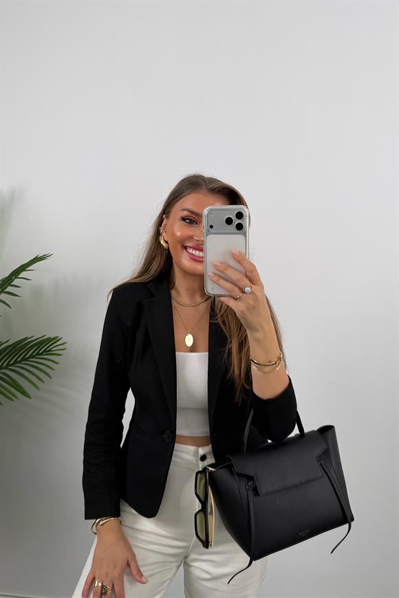 Lüx Kalite Likralı Çelik Kumaş Oturtma Blazer Ceket