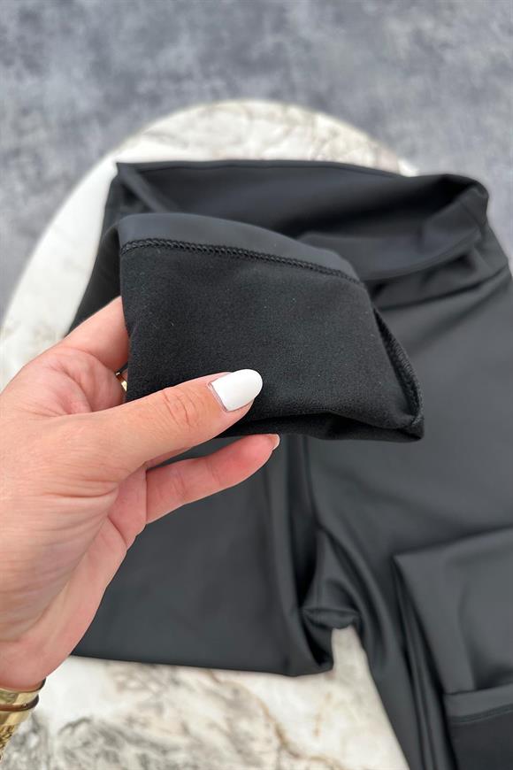 Lüx Kalite OsloFit Çatlamayan İthal Kumaş Mat Deri Tayt 