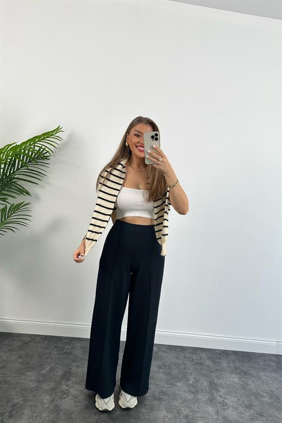 Lüx Kalite Oysh Modal Kumaş Çımalı Palazzo Antrasit