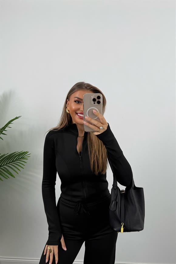 Lüx Kalite Oysh Model Likralı Scuba Takım Siyah