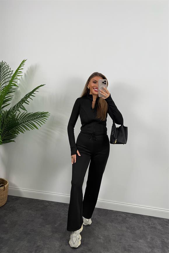 Lüx Kalite Oysh Model Likralı Scuba Takım Siyah