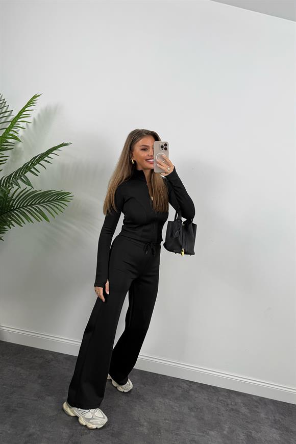 Lüx Kalite Oysh Model Likralı Scuba Takım Siyah