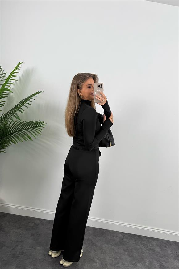 Lüx Kalite Oysh Model Likralı Scuba Takım Siyah